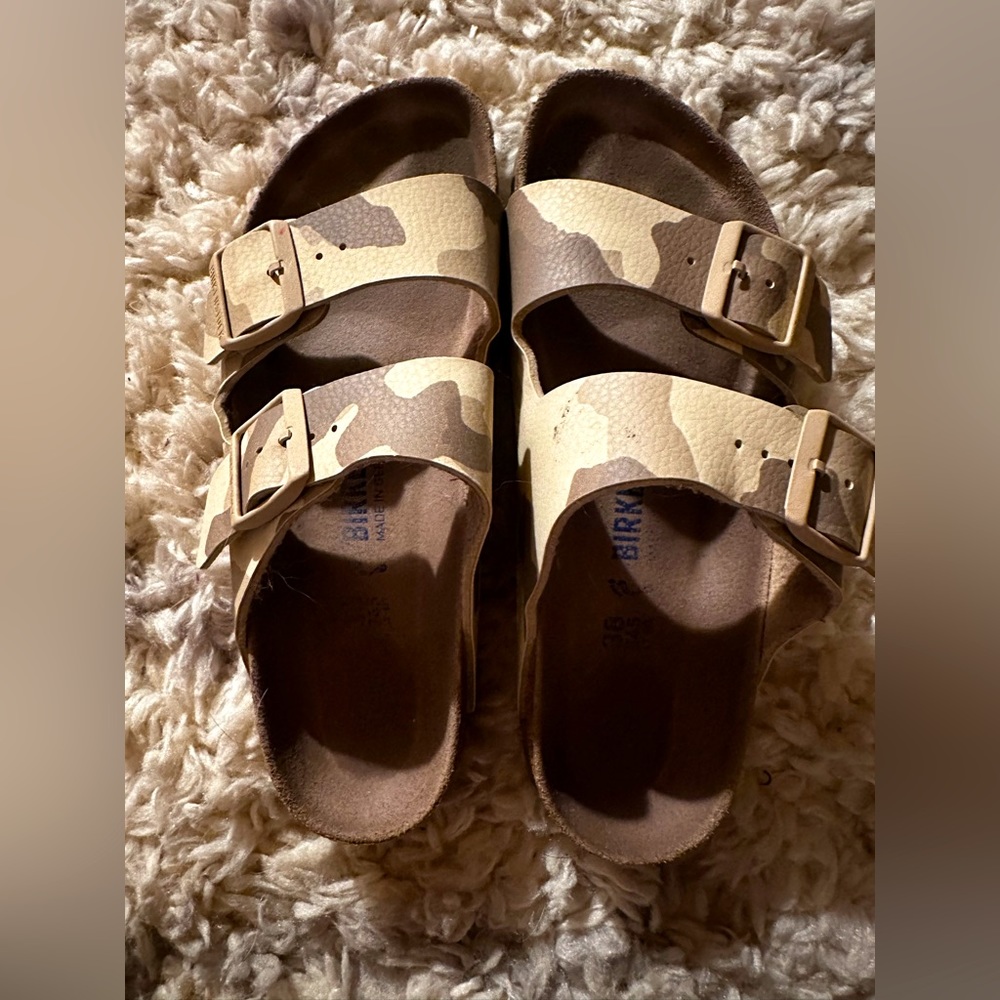 Birkenstock Size 38 Camouflage Slides - image 1